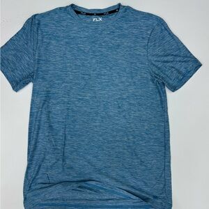 FLX Heather Blue Men's Short Sleeve Tee - medium